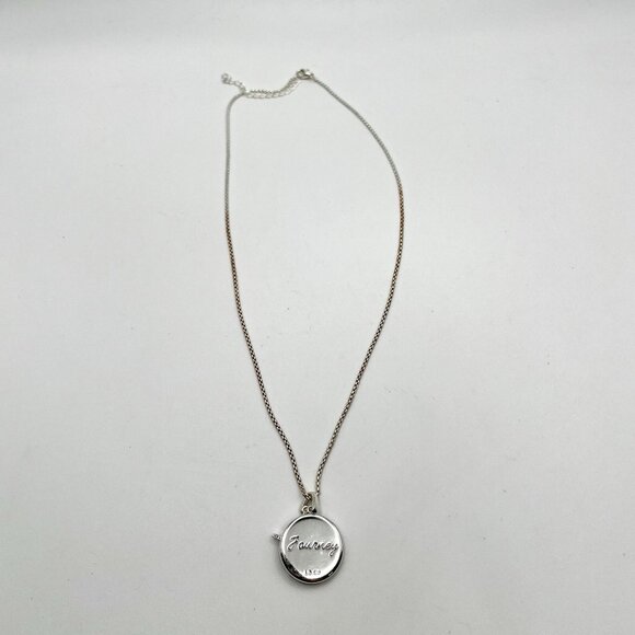 Journey LA CN Abalone Starburst Pendant Necklace Silver Tone Fashion Costume - Picture 4 of 6